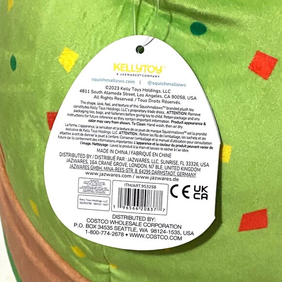 Squishmallows Gideon the Guacamole Plush 16" Foodie Mexican Food Super Soft 2023 - Picture 5 of 7